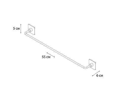 Полотенцедержатель FIXSEN Square трубчатый FX-93101A