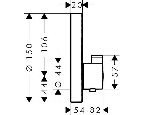 Термостат для душа Hansgrohe Shower Select S белый матовый 15743700