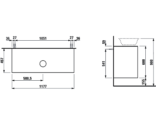 Тумба под раковину Laufen The New Classic 4.0602.2.085.631.1