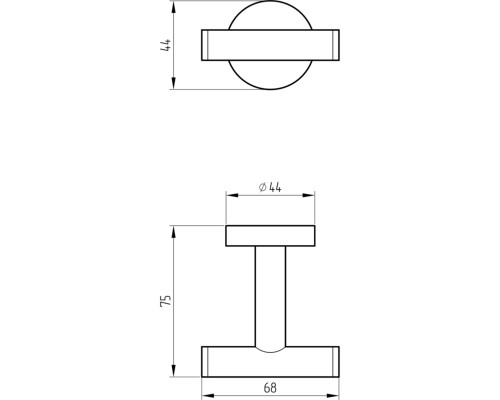 Двойной крючок Migliore Fortis 31762 Черный матовый