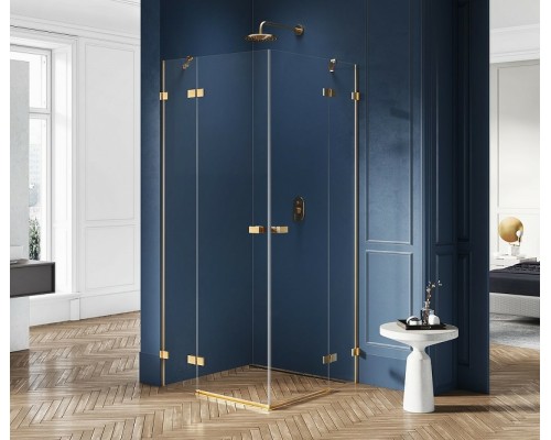 Душевое ограждение NEW TRENDY AVEXA GOLD BRUSHED 80x120x200 (брашированное золото)