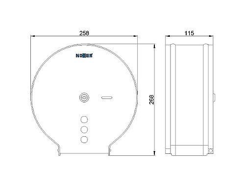 Диспенсер туалетной бумаги Nofer 05006.B Нержавеющая сталь глянцевая