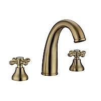 Смеситель для раковины на 3 отверстия Boheme Medici Presente 317 бронза
