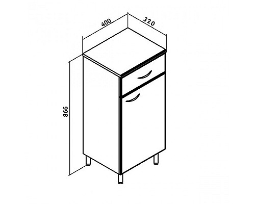 Полупенал Runo Эконом 40 00000000117 правый