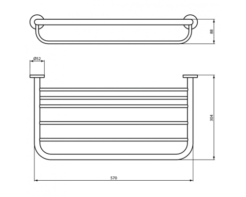 Полка для полотенец Ideal Standard IOM A9106AA Хром
