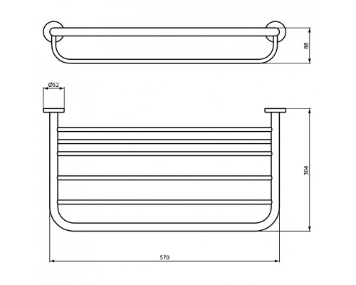 Полка для полотенец Ideal Standard IOM A9106AA Хром