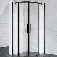 Душевой уголок BelBagno Acqua 90x90 ACQUA-R-2-90-C-NERO профиль Черный стекло прозрачное