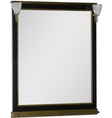 Зеркало Aquanet Валенса 90 черный краколет/золото