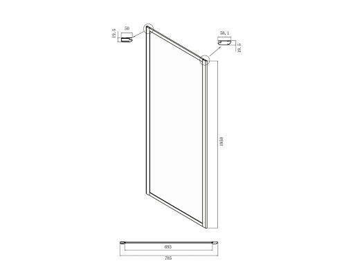 Душевой уголок Ambassador Forsa 130х80 17021104NX-80NX профиль Хром стекло прозрачное