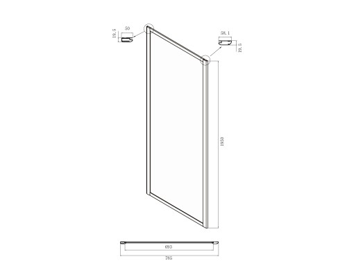 Душевой уголок Ambassador Forsa 130х80 17021104NX-80NX профиль Хром стекло прозрачное