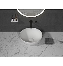Раковина-чаша кориан круглая матовая, Slim 35см 350x350x125