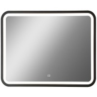 Зеркало Art&Max Genova AM-Gen-1000-800-DS-F с подсветкой с сенсорным выключателем Черное