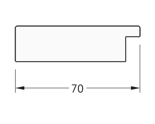 Зеркало Evoform Definite 146х56 BY 3116 в багетной раме - Соты титан 70 мм