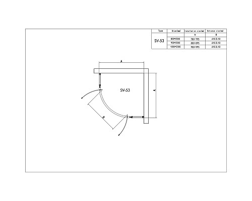 Душевой уголок RGW SV-53B 90х90