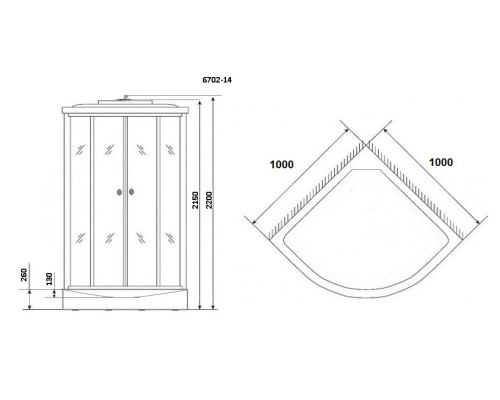 Душевая кабина Niagara Classic NG-6702-14 100x100