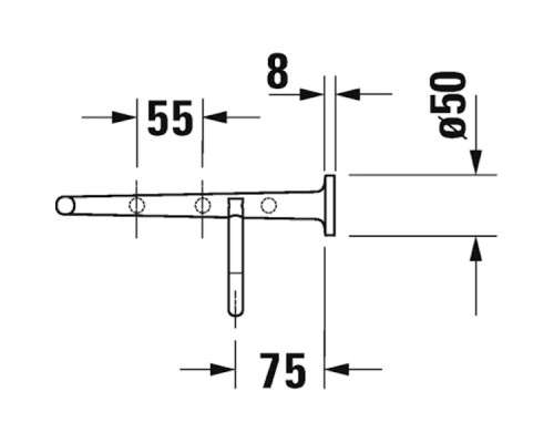 Полка для полотенец Duravit Starck T 0099441000 Хром