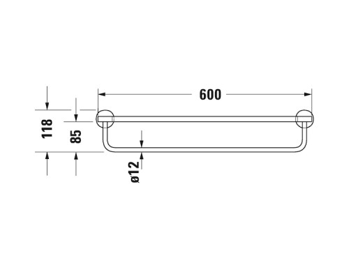 Полка для полотенец Duravit Starck T 0099441000 Хром