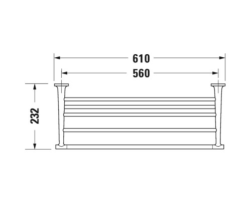 Полка для полотенец Duravit Starck T 0099441000 Хром