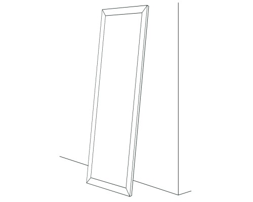 Зеркало Evoform Definite Floor 201х81 BY 6008 в багетной раме - Чеканка золотая 90 мм