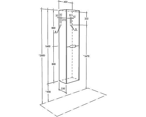 Шкаф пенал Aquaton Оливия 40 1A254603OLVG0 подвесной Бежевый Дуб велл