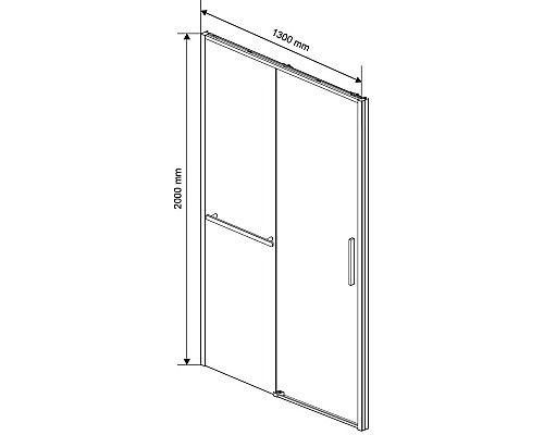 Душевая дверь Vincea Slim Soft 130 VDS-1SS130CLB профиль Черный стекло прозрачное