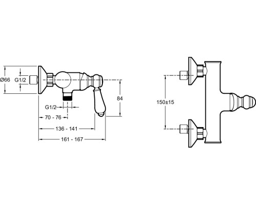 Смеситель для душа Jacob Delafon Louise E24362-CP Хром