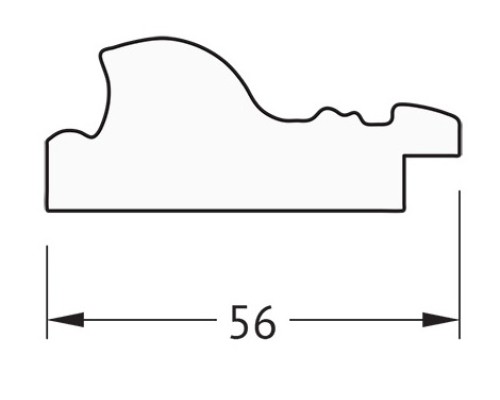 Зеркало Evoform Definite 104х54 BY 3073 в багетной раме - Виньетка состаренная бронза 56 мм