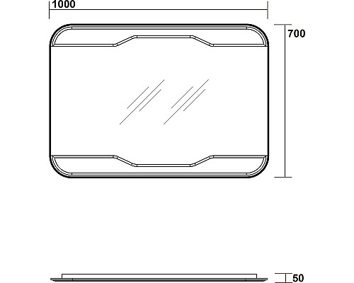 Зеркало Kerasan Waldorf 740601 100 с выключателем