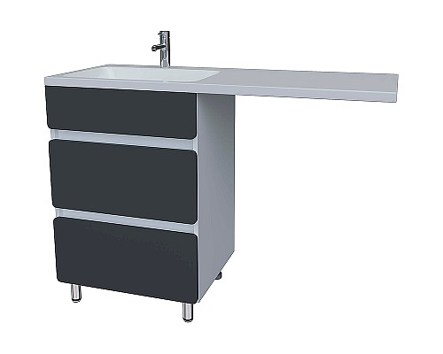 Тумба под раковину Stella Polar Корделия 60 SP-00001043 Серая Белая