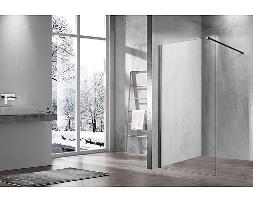 Душевая перегородка Vincea Walk-In 100 VSW-1H100CLB Черный матовый