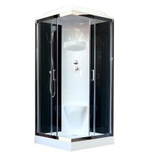Душевая кабина Royal Bath HP 90х90 стекло прозрачное задняя стенка Черная
