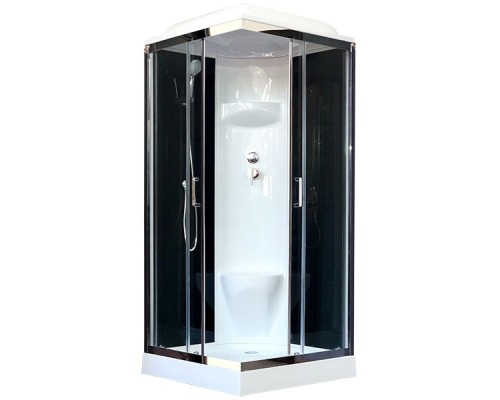 Душевая кабина Royal Bath HP 90х90 стекло прозрачное задняя стенка Черная