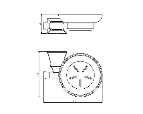 Мыльница Art&Max Genova AM-M-016-CR Хром