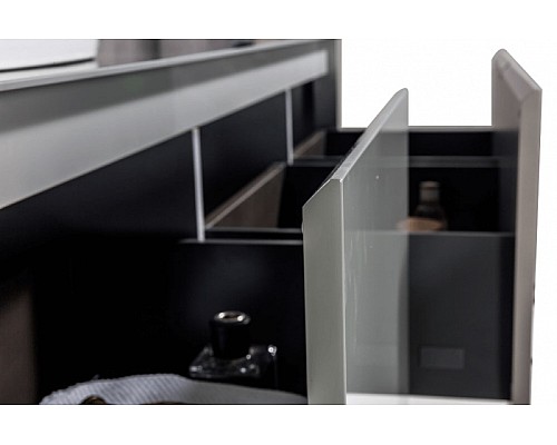 Комплект мебели для ванной Black&White Universe 9151600 подвесной Серый Белый