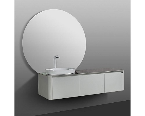 Комплект мебели для ванной Black&White Universe 9151600 подвесной Серый Белый