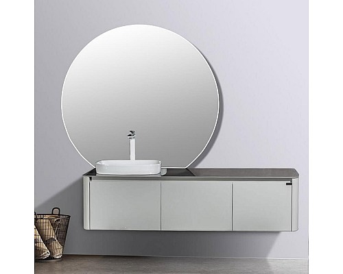 Комплект мебели для ванной Black&White Universe 9151600 подвесной Серый Белый