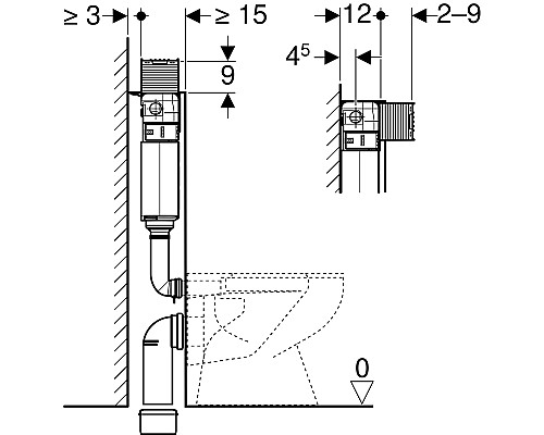 Смывной бачок скрытого монтажа GEBERIT 109.050.00.1