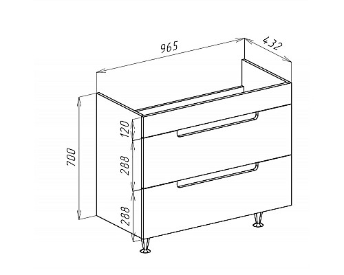Тумба под раковину Bellezza Сириус 100 4630217660368 Серебро