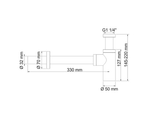 Сифон для раковины WasserKRAFT A070