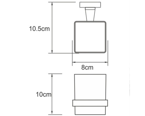 Стакан для зубных щеток WasserKRAFT Dill K-3928 Хром