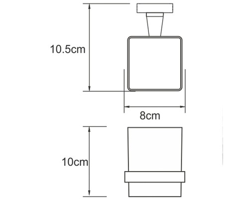Стакан для зубных щеток WasserKRAFT Dill K-3928 Хром