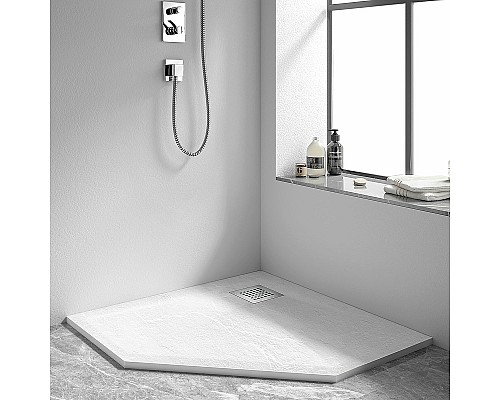 Душевой поддон из искусственного камня Vincea 90x90 VST-4SP9090W Белый матовый