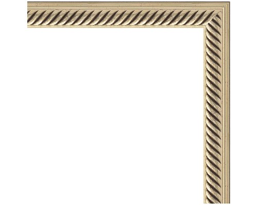 Зеркало Evoform Definite 128х68 BY 0742 в багетной раме - Витое серебро 28 мм