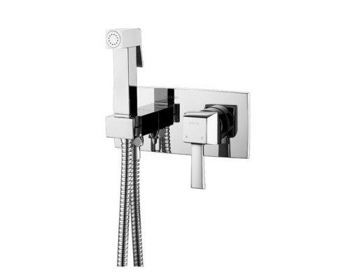 Смеситель с гигиенической лейкой скрытого монтажа Caprigo Diamante хром