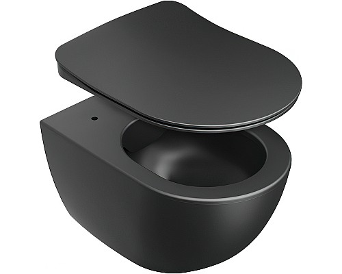 Унитаз Ravak Uni Chrome RimOff X01794 подвесной Черный без сиденья