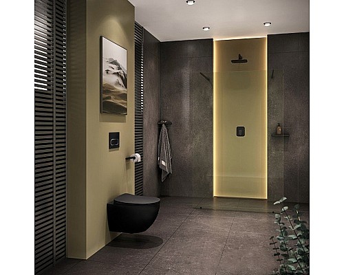 Унитаз Ravak Uni Chrome RimOff X01794 подвесной Черный без сиденья