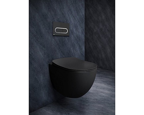 Унитаз Ravak Uni Chrome RimOff X01794 подвесной Черный без сиденья