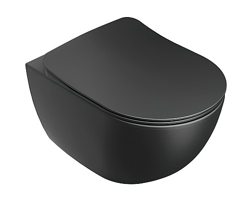 Унитаз Ravak Uni Chrome RimOff X01794 подвесной Черный без сиденья