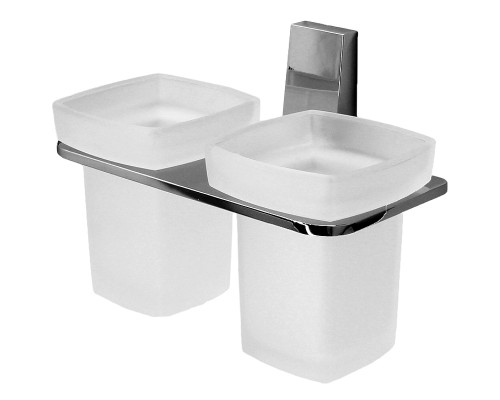 Стакан для зубных щеток WasserKRAFT Lopau K-6028D двойной Хром