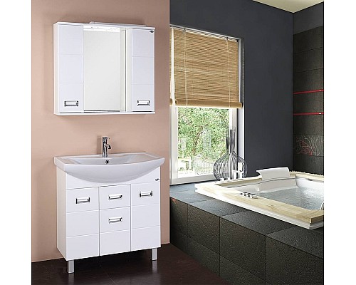 Зеркало со шкафом Onika Балтика 80.01 208024 с подсветкой Белое